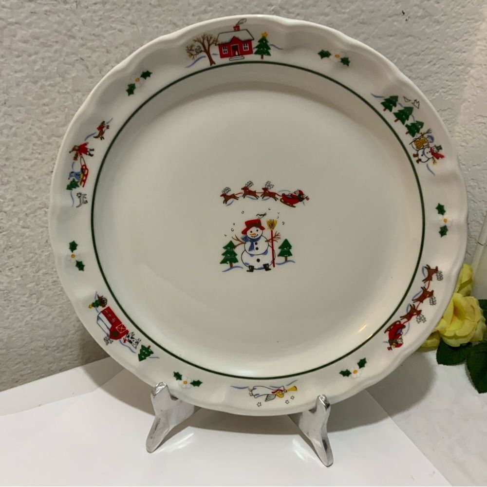 Pfaltzgraff Christmas Platter The Snowman Christmas platter 12” G9